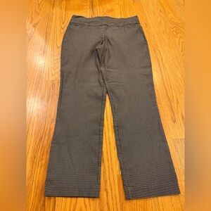 Hilary Radley Black and White Plaid Trousers